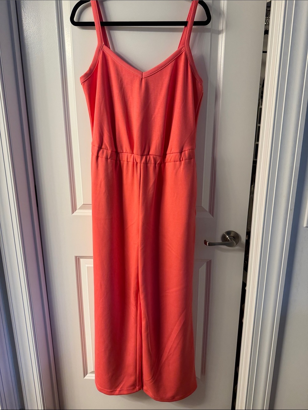 New Scoop Ladies Coral Pink One-Piece Jumpsuit